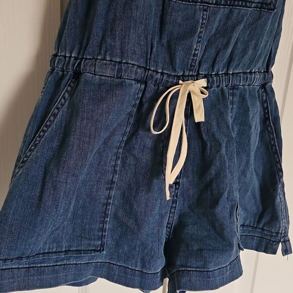 Blue Denim Overalls with Drawstring - Picture 14 of 16